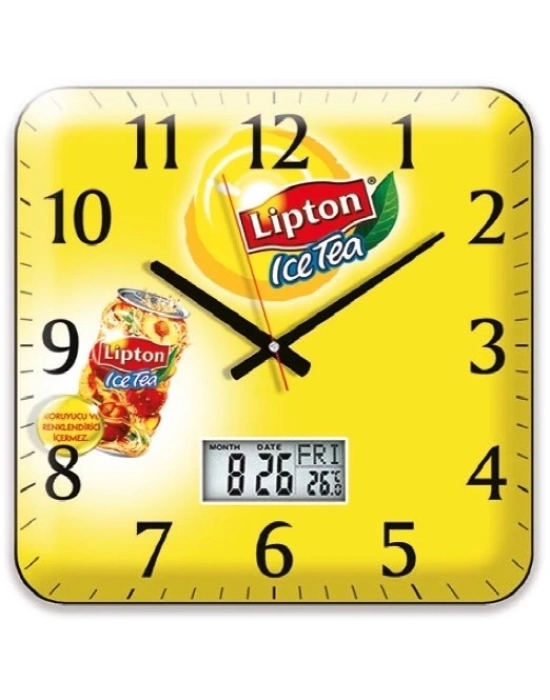 35 CM KARE BOMBE CAM DUVAR SAATİ