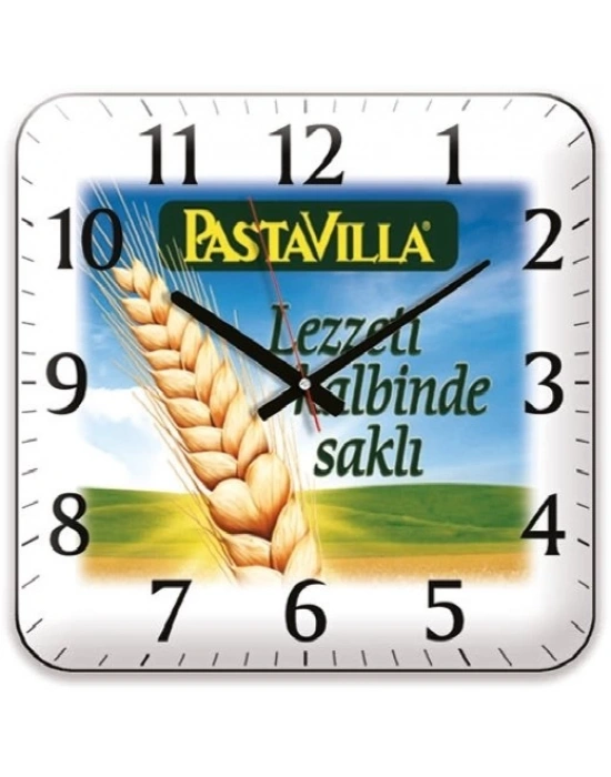 35 CM KARE BOMBE CAM DUVAR SAATİ