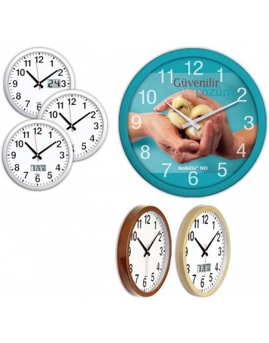 40 CM BOTİ PLASTİK DUVAR SAATİ