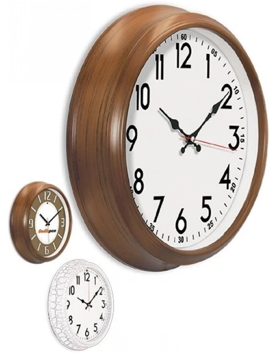 40 CM DURAL PLASTİK DUVAR SAATİ