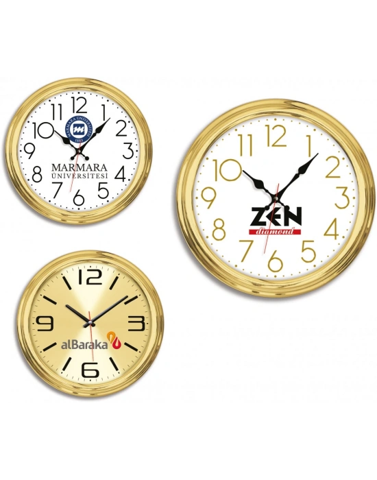 40 CM GOLD METAL DUVAR SAATİ