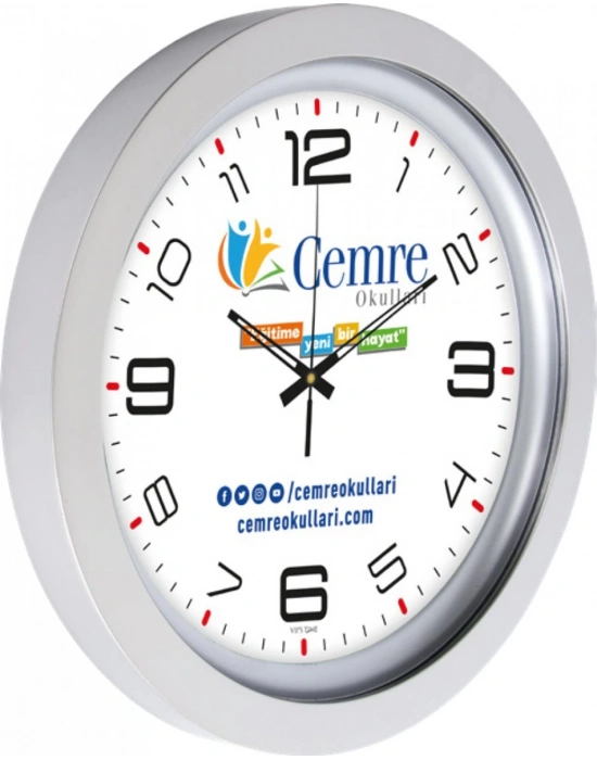 40 CM OVON METALİZE DUVAR SAATİ