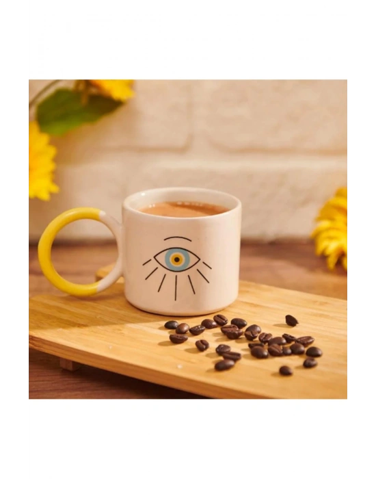 Mug Kupa Mavi Göz Baskılı Kupa Bardak