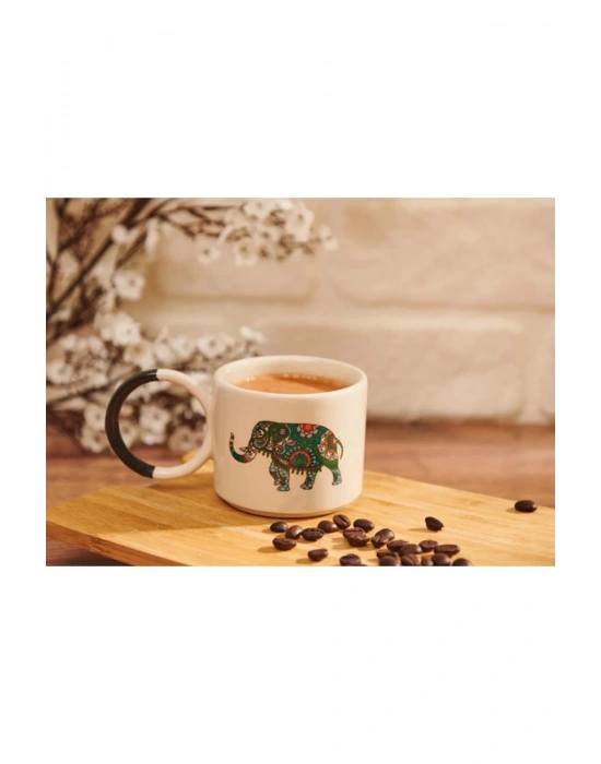 Mug Kupa Sarı Yuvarlak Kulplu Kişiye Özel Kupa