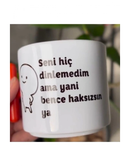 Mug Kupa Yuvarlak Kulplu Baskılı Kupa Bardak