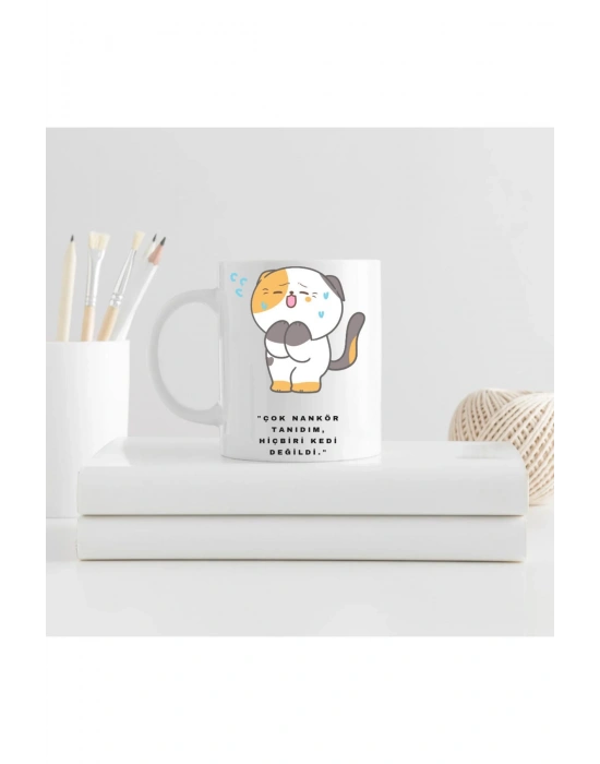 Kedi Baskılı Kupa Bardak