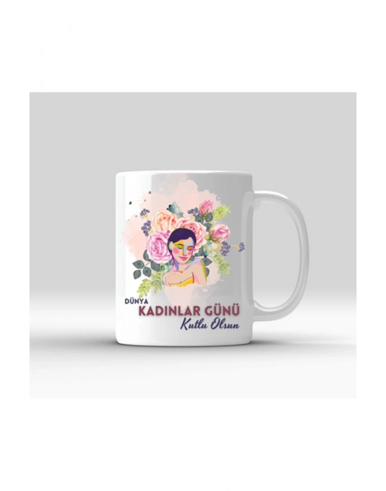 Kadınlar Gününe Özel Baskılı Kupa Bardak