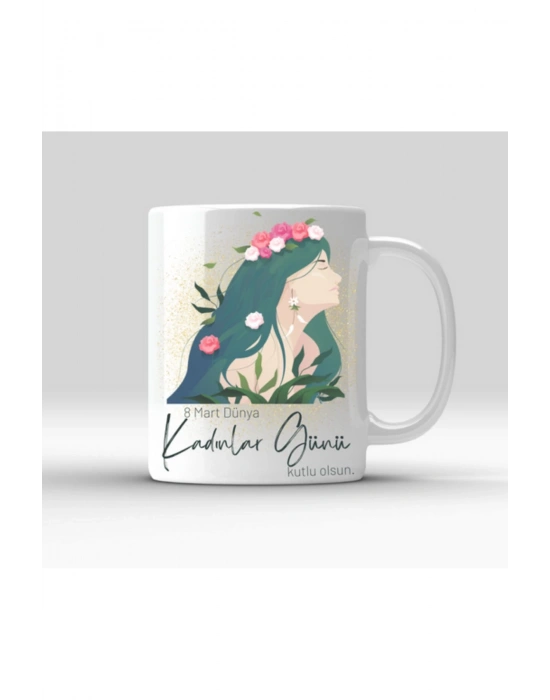 Kadınlar Gününe Özel Baskılı Kupa Bardak