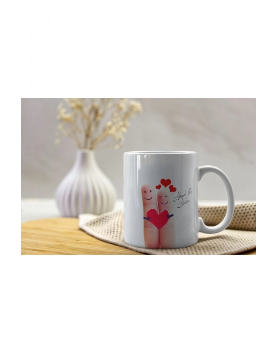 Logo Baskılı Sevgililer Gününe Özel Kupa Bardak