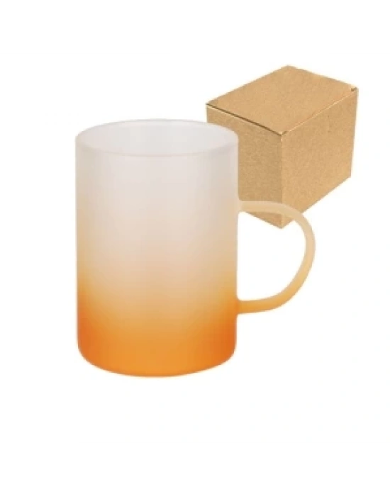 Toptan Logo Baskılı Buzlu Mavi Çay Fincanı - Kutulu Sarı