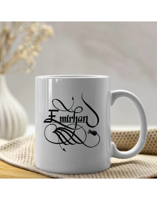 Kaligrafi Emirhan  Baskılı Kupa Bardak