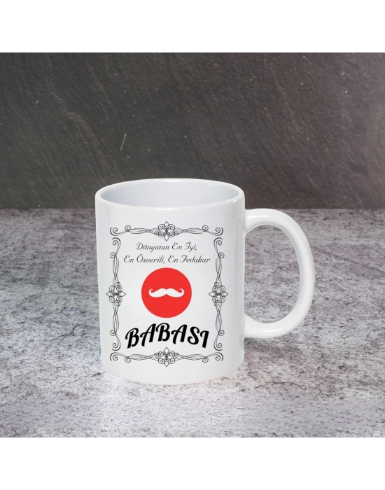 Babalar Günü 1 Numaralı Baba Baskılı Kupa Bardak