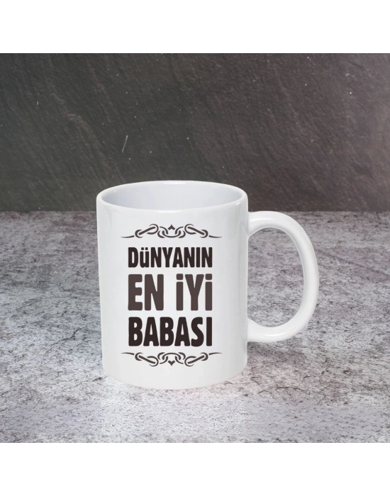 Babalar Günü 1 Numaralı Baba Baskılı Kupa Bardak