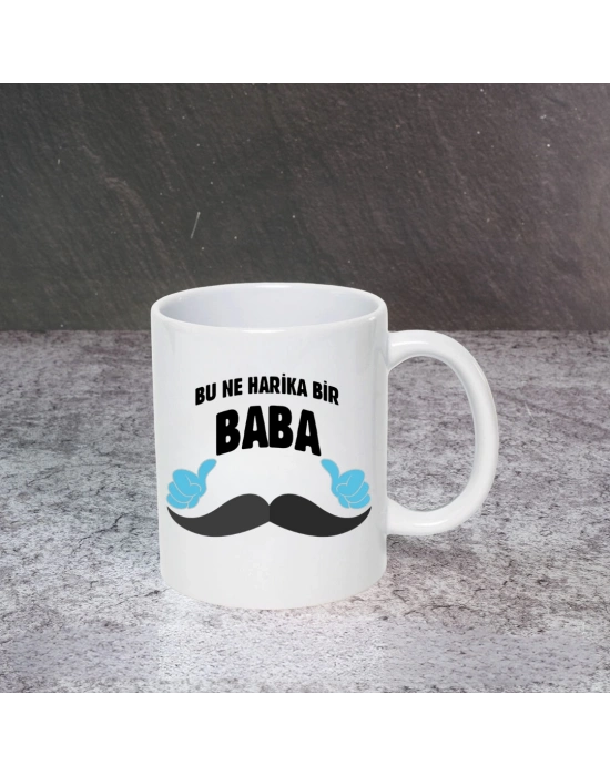 Babalar Günü 1 Numaralı Baba Baskılı Kupa Bardak