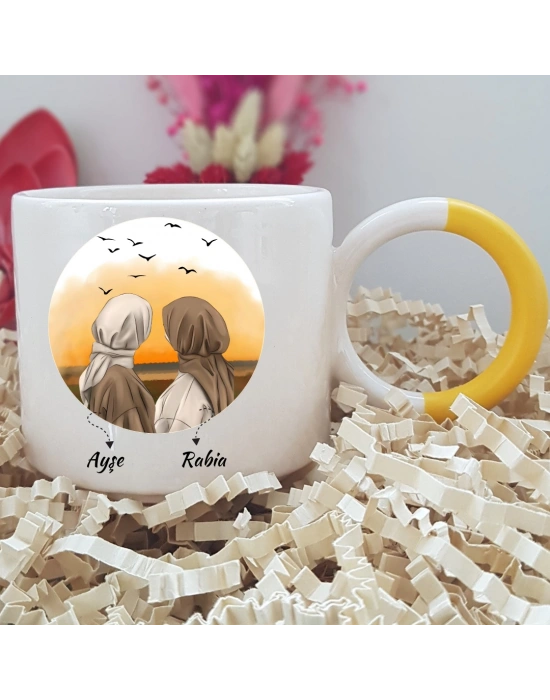 Arkadaşa En Güzel Hediye Baskılı Kupa Fincan