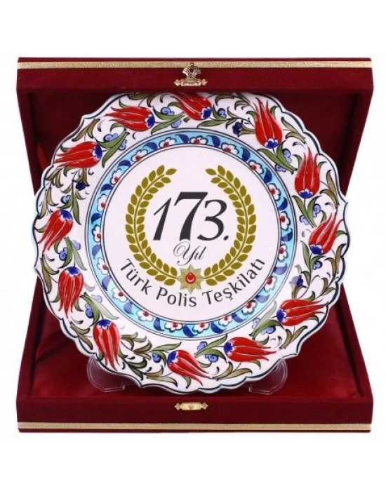 Baskılı Çini Plaket Tabak