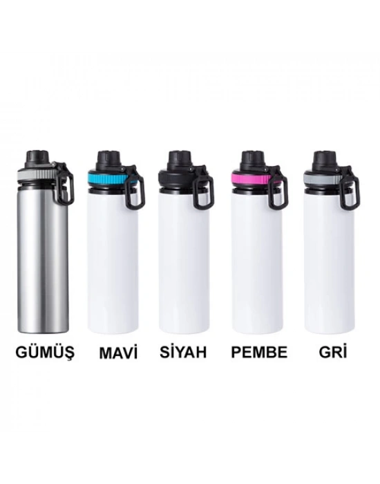 Baskılı Renkli Su Matarası 850 ml