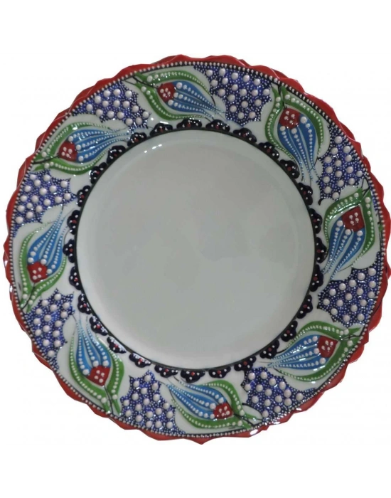 Çini  30CM KIRMIZI KALİGRAFİ TABAĞI