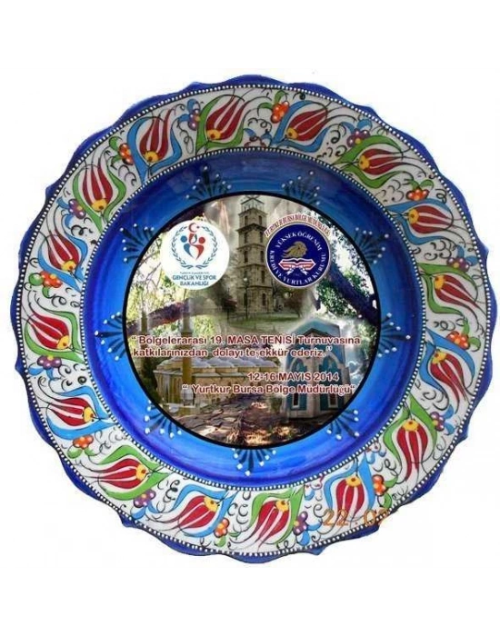 Çini  30cm Resimli Çini Tabak