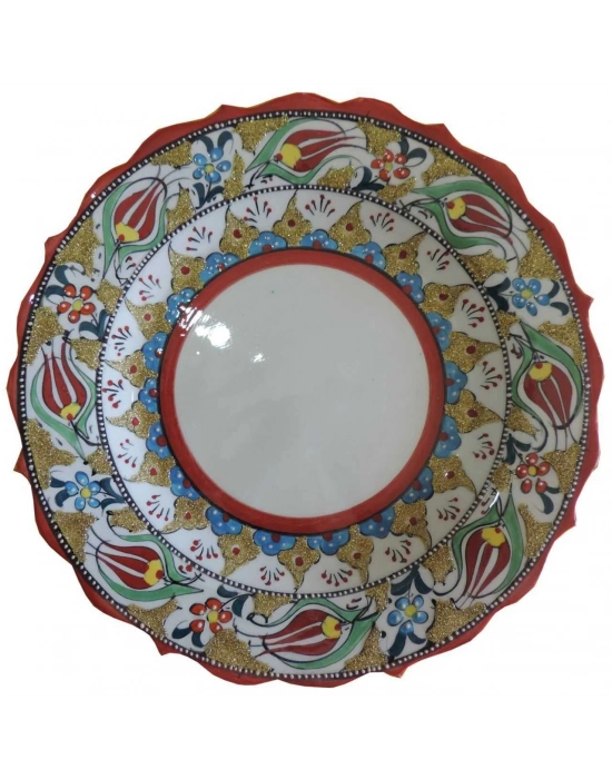 Çini  30CM YALDIZLI FOTOĞRAF TABAĞI