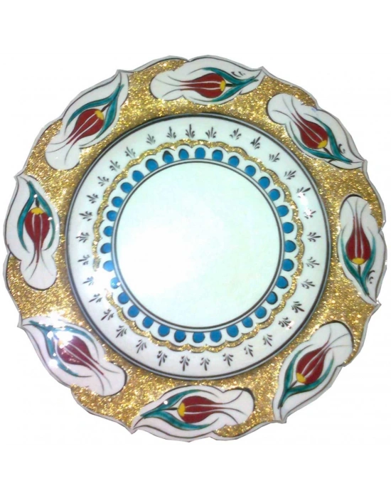 Çini  30CM YALDIZLI FOTOĞRAF TABAĞI