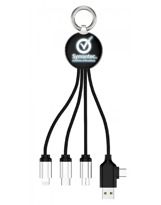 IŞIKLI POWERBANK KABLOSU TYPE-C GİRİŞLİ