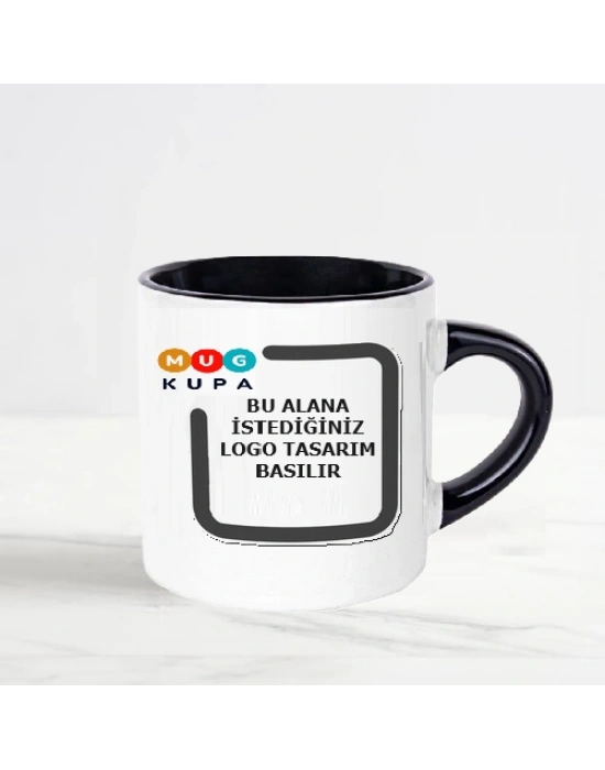 İsme Özel Logolu Baskılı Porselen Çay ve Kahve Fincanı