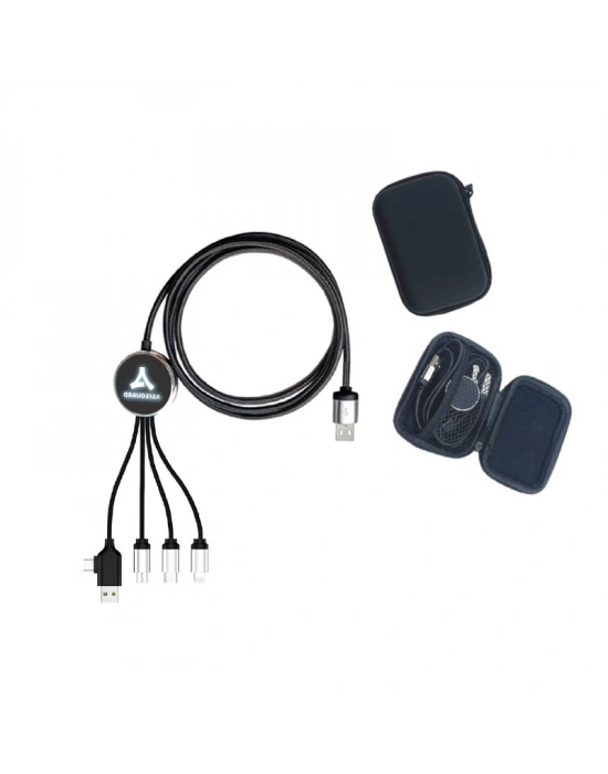 KABEL IŞIKLI POWERBANK KABLOSU TYPE-C GİRİŞ-ÇIKIŞLI