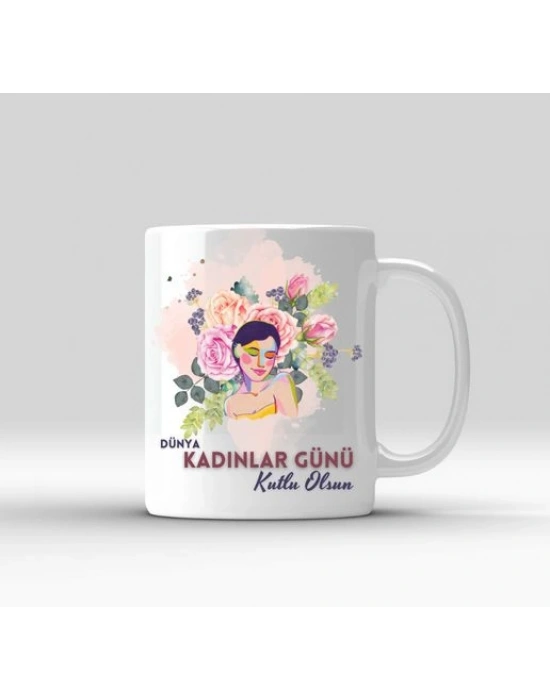 Kadınlar Gününe Özel Baskılı Kupa Bardak