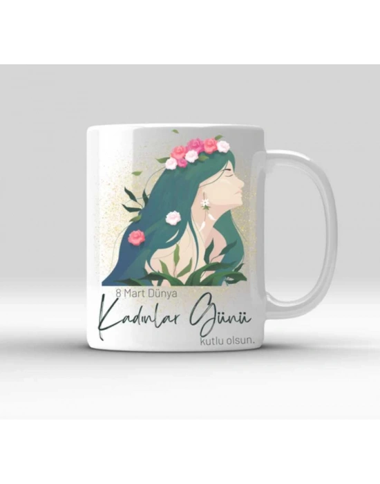 Kadınlar Gününe Özel Baskılı Kupa Bardak