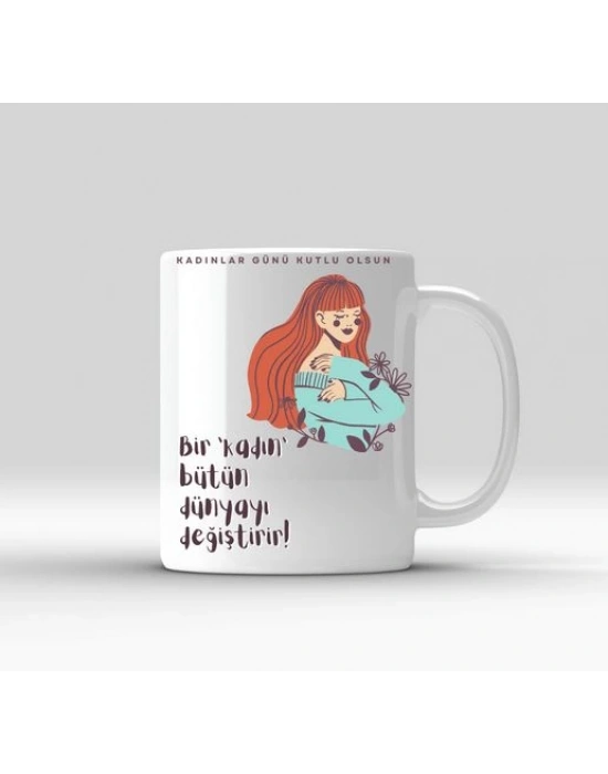 Kadınlar Gününe Özel Baskılı Kupa Bardak