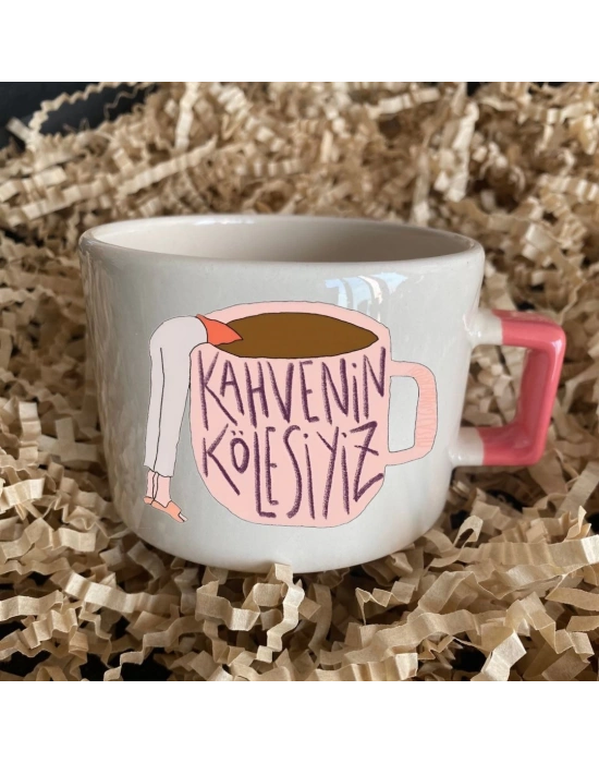 KAHVENİN KÖLESİYİZ Baskılı Nescafe Fincanı