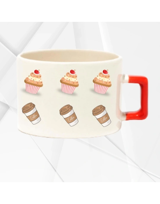 CUCAKE KAHVE TEMALI FİNCAN KUPA BARDAK