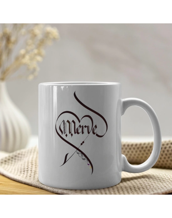 Kaligrafi Duygu Baskılı Kupa Bardak