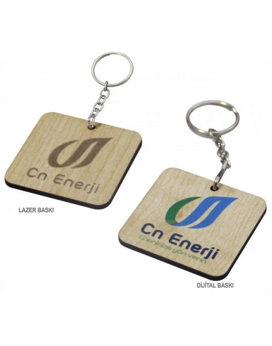 KARE AHŞAP ANAHTARLIK