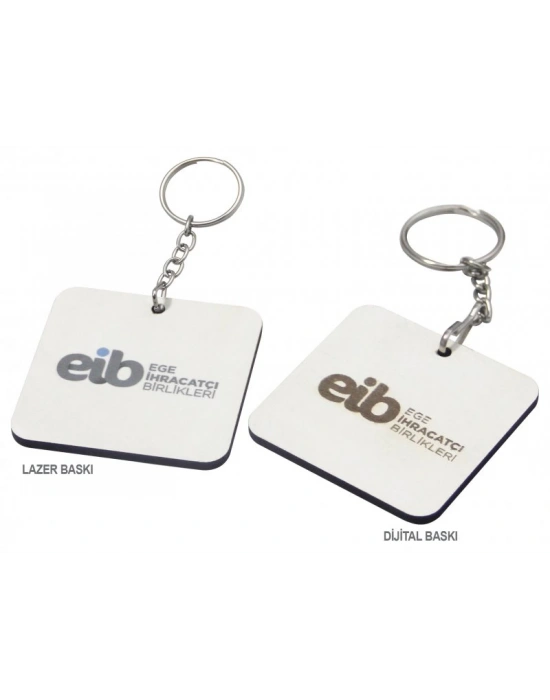 KARE AHŞAP ANAHTARLIK