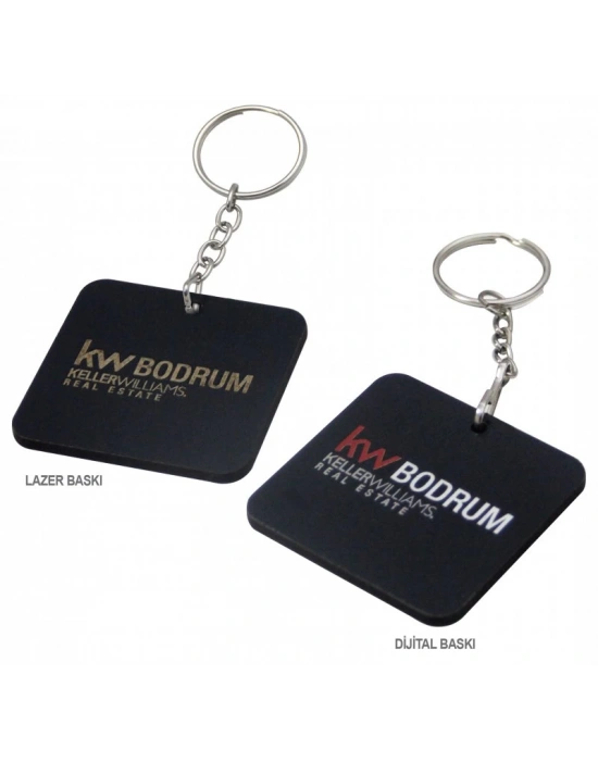 KARE AHŞAP ANAHTARLIK