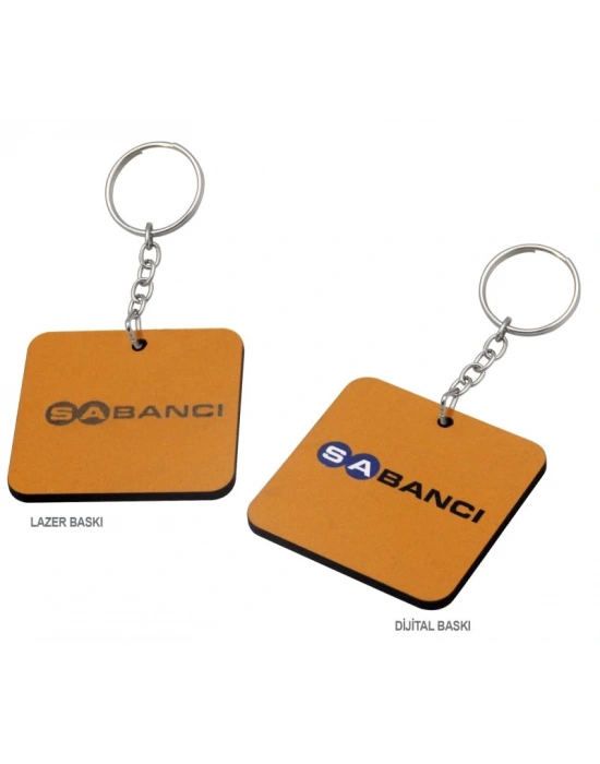 KARE AHŞAP ANAHTARLIK