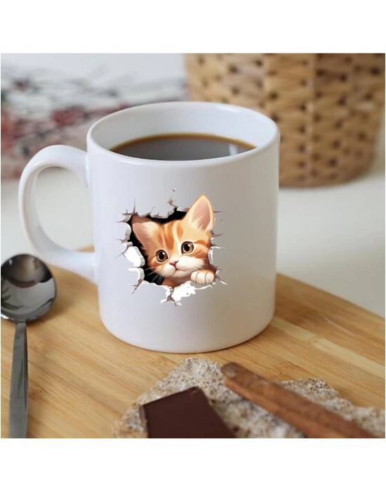 Kedi Baskılı Kupa Bardak