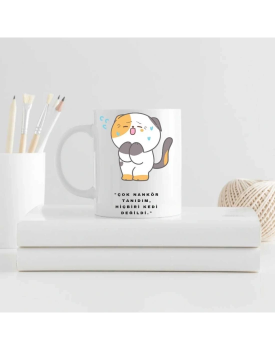 Kedi Temalı Baskılı Kupa