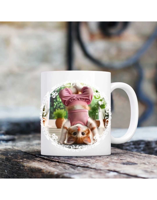 Kedi Temalı Baskılı Kupa