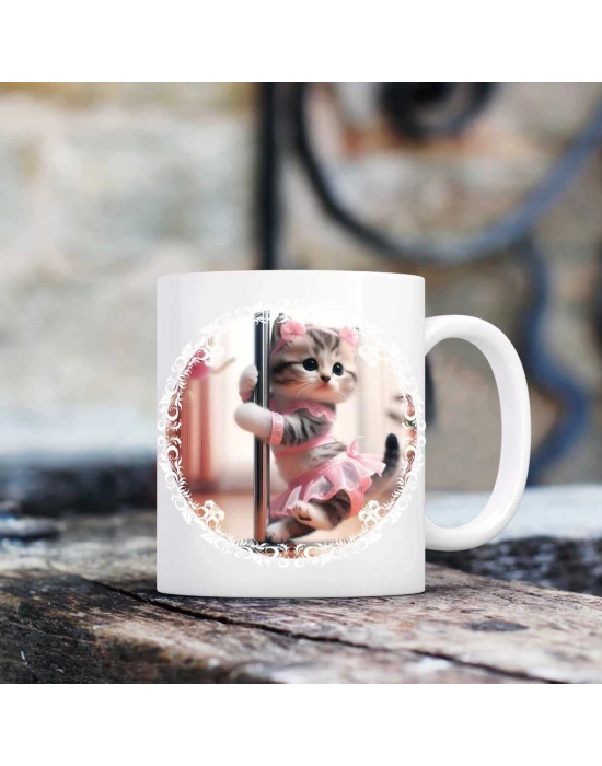 Kedi Temalı Baskılı Kupa