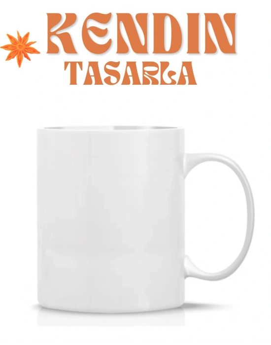 Kendin Tasarla İçi Ve Kulpu Renli Kupa Bardak