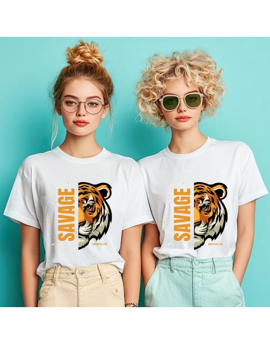 Kişiye Özel Savage Baskılı Tişört