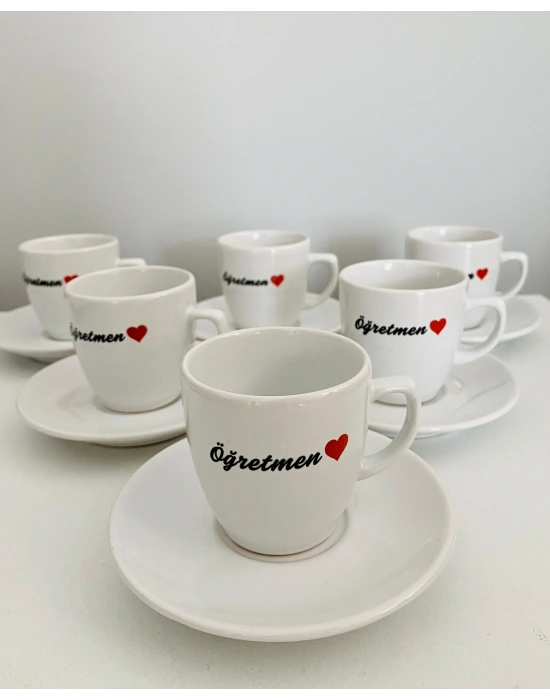 Öğretmenler Gününe Özel Isimli Türk Kahvesi Kahve Fincanı