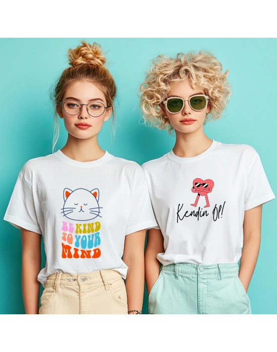 Kişiye Özel Konuşan Kedi Baskılı Tişört