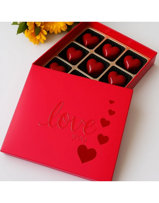 Lavin Artisan Kalpli Çikolata Kutusu 9 Adet