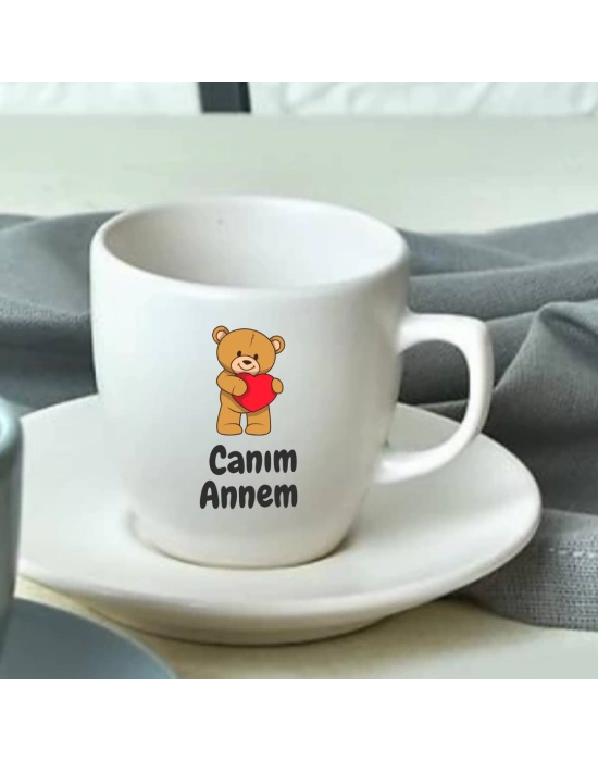 Anneler Gününe Özel Baskılı Çay ve Nescafe Fincanı