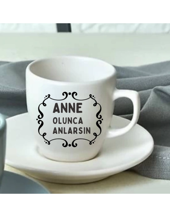 Anneler Gününe Özel Baskılı Çay ve Nescafe Fincanı