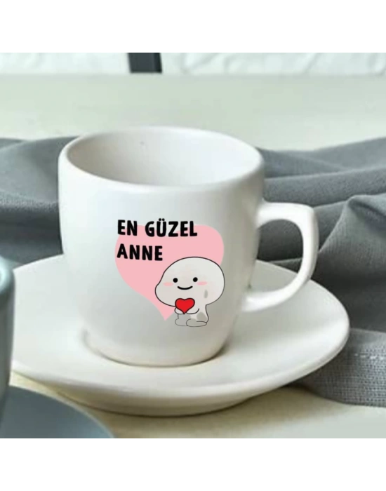 Anneler Gününe Özel Baskılı Çay ve Nescafe Fincanı